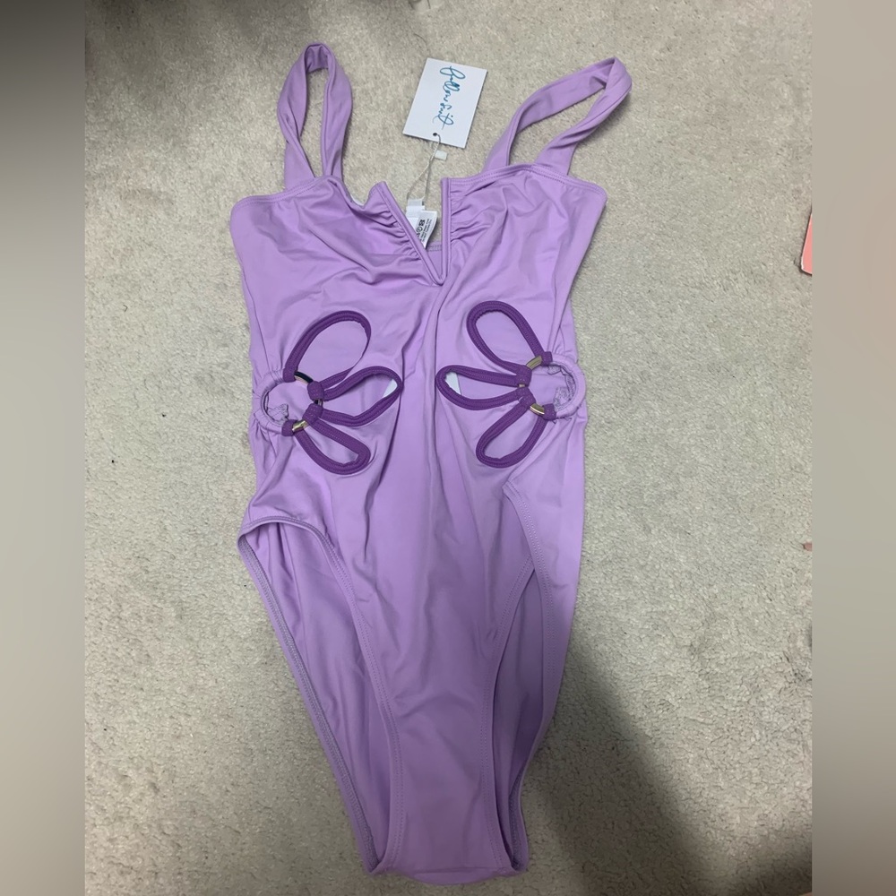 Follow Suit Lavender cut out one piece. XS.